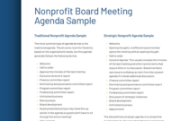 Non Profit Board Meeting Agenda Template | Pdf Template Inside Board Agenda Template Non Profit