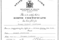 Novelty Birth Certificate Template Great Professional In Inside Simple Novelty Birth Certificate Template