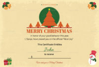 Printable Christmas Gift Certificate Template In Adobe With Regard To Printable Gift Certificates Templates Free