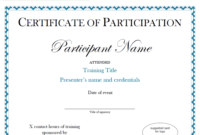 Sample Certificate Of Participation Template Calep Inside Fascinating Sample Certificate Of Participation Template