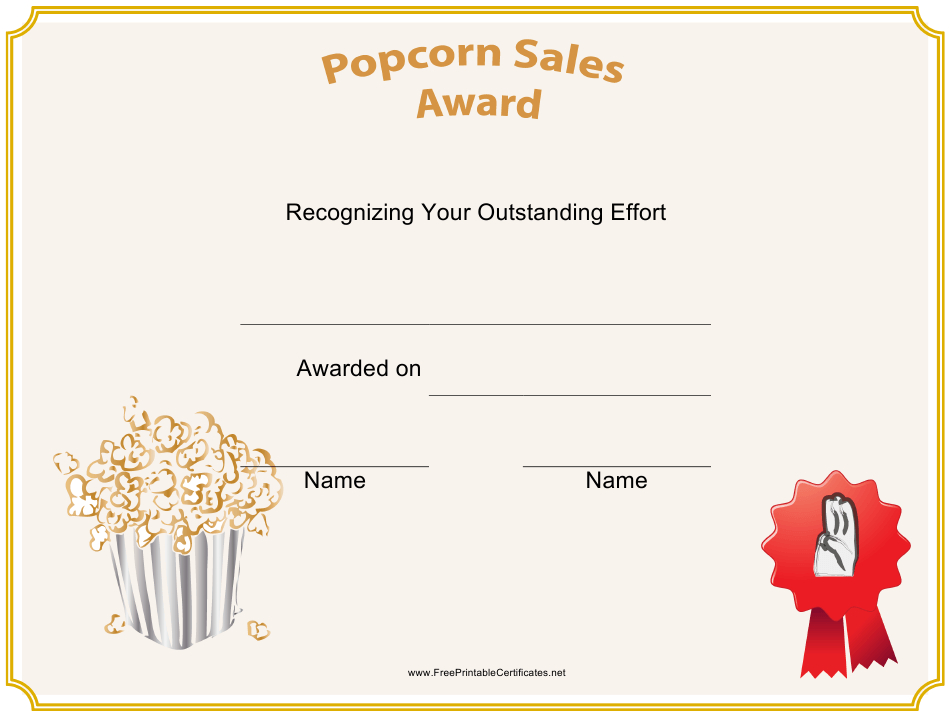 Scout Popcorn Sales Certificate Template Download Throughout Sales Certificate Template