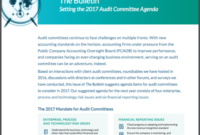 Setting The 2017 Audit Committee Agenda | Corporate Regarding Audit Committee Meeting Agenda