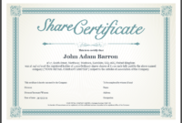 Shareholding Certificate Template Within Shareholding Certificate Template