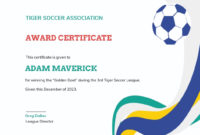 Soccer Award Certificate Template | Template With Regard To Best Soccer Certificate Template