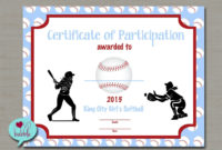 Softball Certificate Templates Free Cumed Regarding Softball Certificate Templates