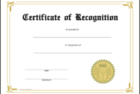 Student Recognition Award Template | Templates At With Fantastic Winner Certificate Template