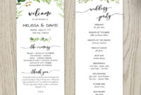 Wedding Program Template Printable Wedding Program Wedding With Awesome Wedding Agenda Template