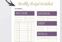 Fix Your Finances Asap With My (Free) Simple Monthly with Free Budget Planner Worksheet