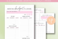 Printable Budget Planner Financial Planner Template Pack in Fascinating Budget Book Planner Template Free