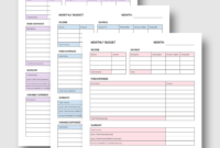 Printable Monthly Budget Planner throughout Best Budget Planner Free Template