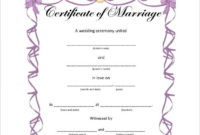 10+ Marriage Certificate Templates | Free Printable Word Throughout Awesome Certificate Of Marriage Template