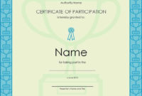 12+ Certificate Of Participation Templates | Free In Professional Certificate Of Participation Template Ppt