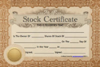 24+ Share Stock Certificate Templates Psd, Vector Eps In Blank Share Certificate Template Free