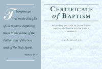 7558B Certificate Of Baptism Template | Wiring Resources For Christian Baptism Certificate Template