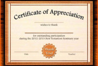 8+ Free Appreciation Certificate Templates For Word In Intended For Certificate Of Recognition Word Template