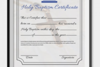 Baptism Certificate Template Download (4) Templates Inside Professional Christian Baptism Certificate Template