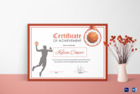 Basketball Award Achievement Certificate Design Template Regarding Award Certificate Design Template
