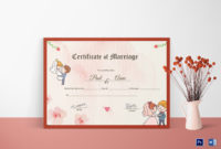 Beautiful Antique Marriage Certificate Design Template In In Certificate Of Marriage Template