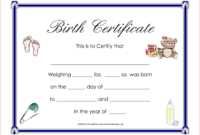 Birth Certificate Template For Microsoft Word Best Inside Simple Birth Certificate Template For Microsoft Word