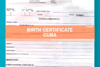 Birth Certificate Translation Template From Cuba ($15 Per Inside Birth Certificate Translation Template
