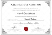 Blank Adoption Certificate Template Best Professional For Blank Adoption Certificate Template