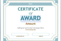Blank Award Certificate Templates Word Professional Plan In Blank Award Certificate Templates Word