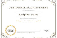 Blank Certificate Of Achievement Template Best Creative Throughout Awesome Blank Certificate Of Achievement Template
