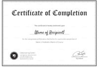 Blank Completion Certificate Design Template In Psd, Word Intended For Amazing Certificate Of Completion Construction Templates