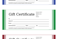 Blank Gift Certificate Edit, Fill, Sign Online In Stunning Fillable Gift Certificate Template Free