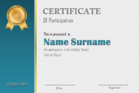 Blue Editable Word Certificate Of Participation Template Pertaining To Certification Of Participation Free Template