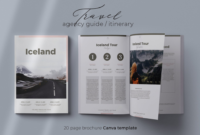 Canva Brochure Template Travel Agency Guide Itinerary For Simple Travel Agent Itinerary Template