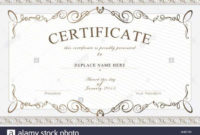 Certificate Border, Certificate Template. Vector For Intended For Commemorative Certificate Template