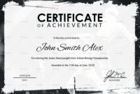 Certificate Of Achievement Design Template In Psd, Word In Professional Certificate Of Accomplishment Template Free