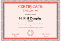 Certificate Of Appreciation Design Template In Psd, Word Regarding Certificate Of Recognition Word Template