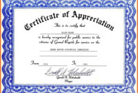 Certificate Of Appreciation Template Free Download | Task Regarding Professional Employee Recognition Certificates Templates Free