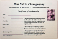 Certificate Of Authenticity Photography Template Di 2020 Throughout Best Certificate Of Authenticity Photography Template