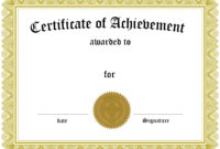 Certificate Printable Certificates Templates Free Regarding Stunning Free Printable Blank Award Certificate Templates