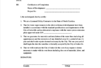 Construction Certificate Of Completion Template (6 Throughout Certificate Of Completion Template Construction