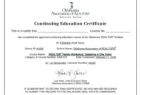 Continuing Education Certificate Template With Regard To Awesome Continuing Education Certificate Template