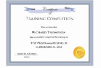 √ 20 Certificate Of Completion Template Powerpoint ™ In For Certificate Of Completion Word Template