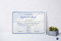 Editable Baptism Certificate Template In Adobe Photoshop In Best Baby Christening Certificate Template