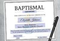 Editable Baptism Certificate Template Printable Regarding Baby Christening Certificate Template
