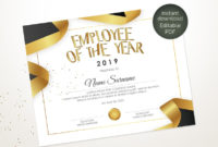 Editable Employee Of The Year Certificate Template With Regard To New Employee Of The Year Certificate Template Free