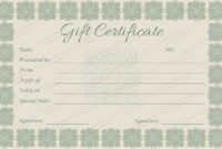 Elegant Gift Certificate Template (2 In 2020 | Gift Pertaining To Elegant Gift Certificate Template