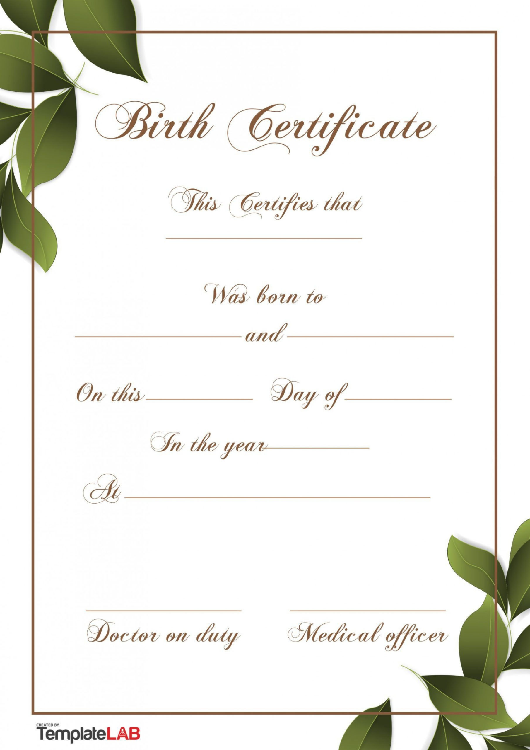 Free Birth Certificate Template Microsoft Word ~ Addictionary Regarding Simple Birth Certificate Template For Microsoft Word