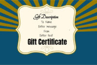 Free Gift Certificate Template | 50+ Designs | Customize Throughout Simple Donation Certificate Template