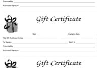 Free Gift Certificate Templates Printable Calep Throughout Stunning Fillable Gift Certificate Template Free
