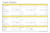 Free Printable Itinerary | Free Printable For Free Group Travel Itinerary Template