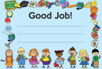 Good Job Certificate Template (2) Templates Example Pertaining To Children'S Certificate Template
