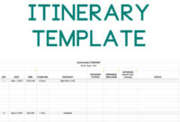 How To Plan A Trip + Free Travel Itinerary Template | Tfs Regarding Vacation Itinerary Planner Template